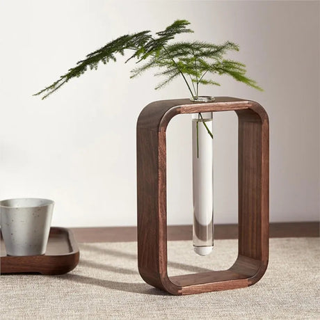 Wooden Hydroponic Vase