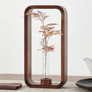 Wooden Hydroponic Vase