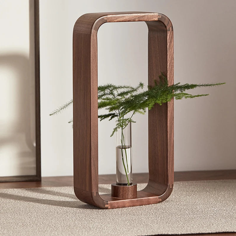 Wooden Hydroponic Vase