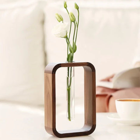 Wooden Hydroponic Vase