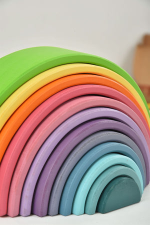 Wooden Rainbow Stacker Blocks