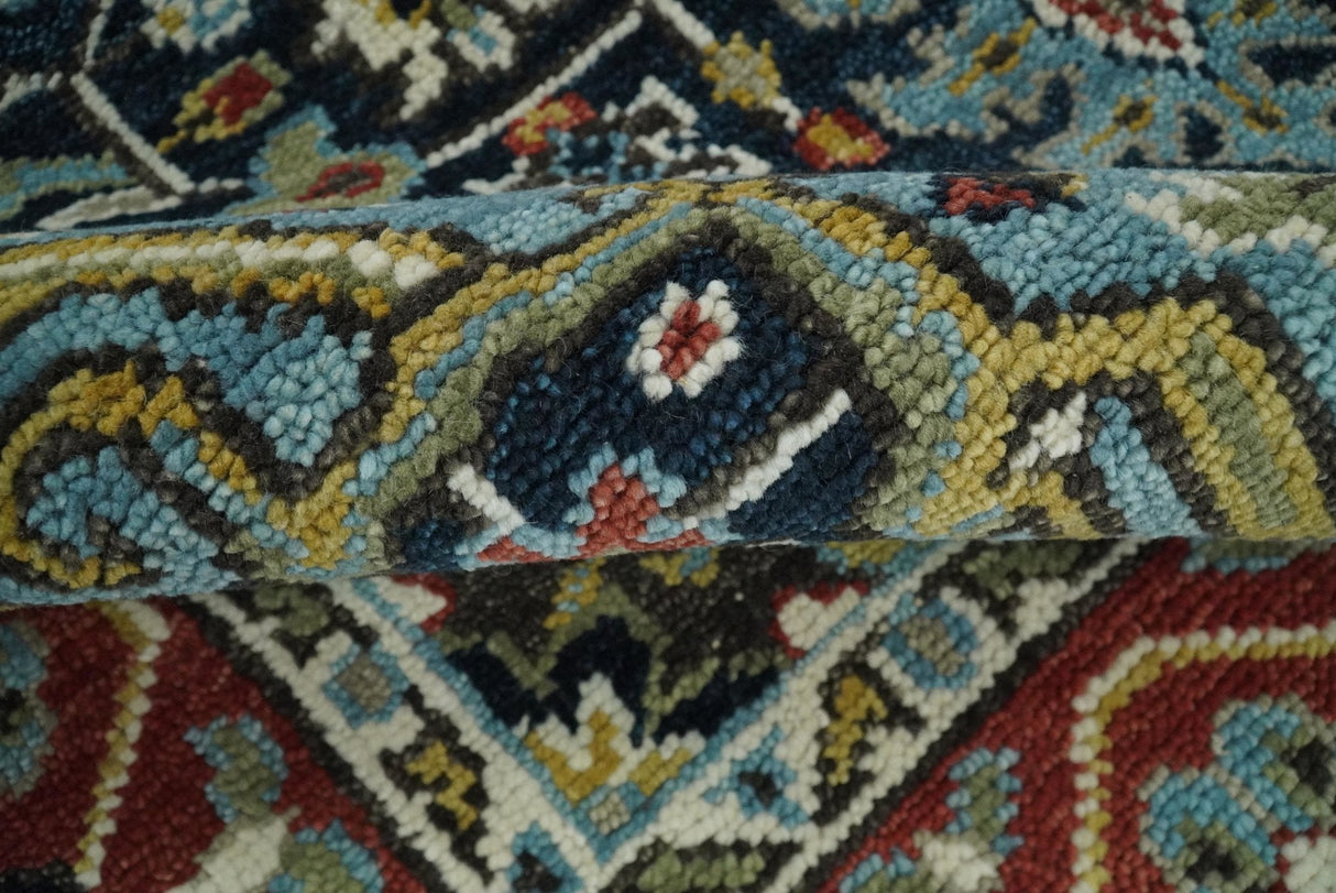 Wool 6x9 Blue and Rust Traditional Persian Antique Area Rug | TRDCP196B69