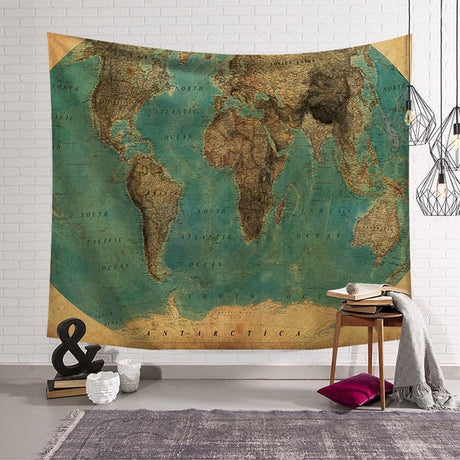 World Map Tapestry