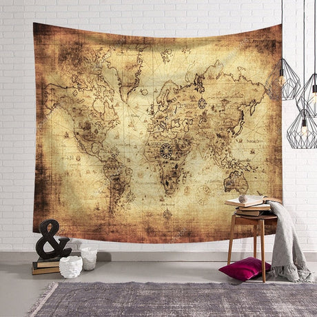 World Map Tapestry