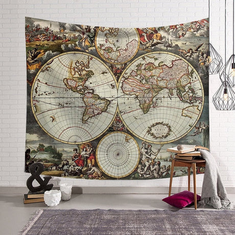 World Map Tapestry