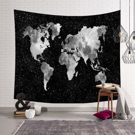 World Map Tapestry