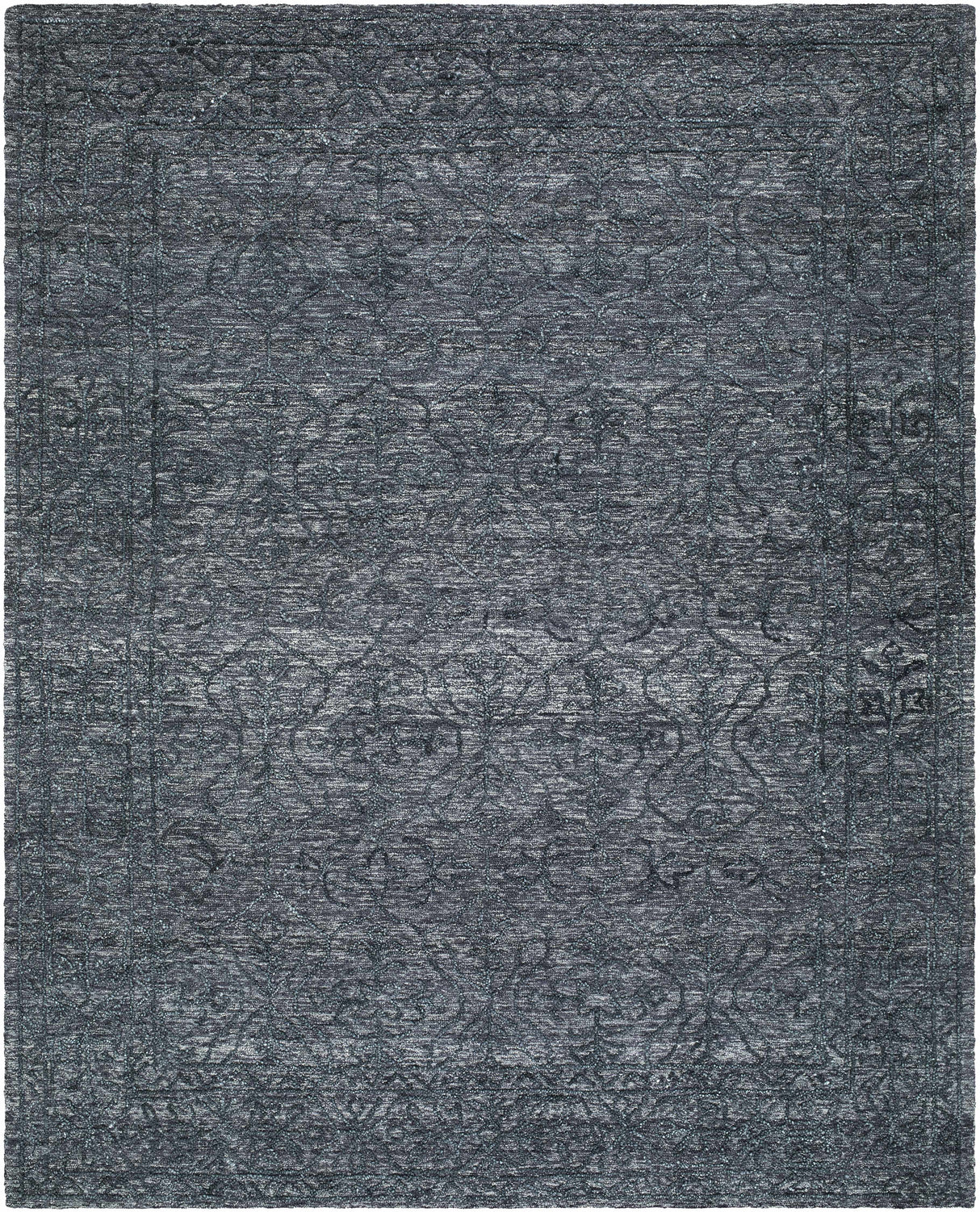 Yadid Black Wool Area Rug