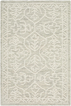 Yadid Gray Wool Area Rug