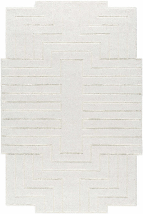 Yavor White Geometric Area Rug