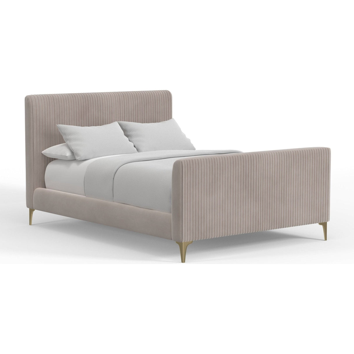 Zaldy Platform Bed, Light Grey