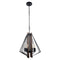 Zenith 4-Light Black & Wood Dimmable Island Pendant Light