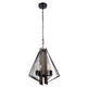 Zenith 4-Light Black & Wood Dimmable Pendant Light