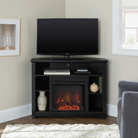 Zephyr Wood Corner Fireplace TV Stand