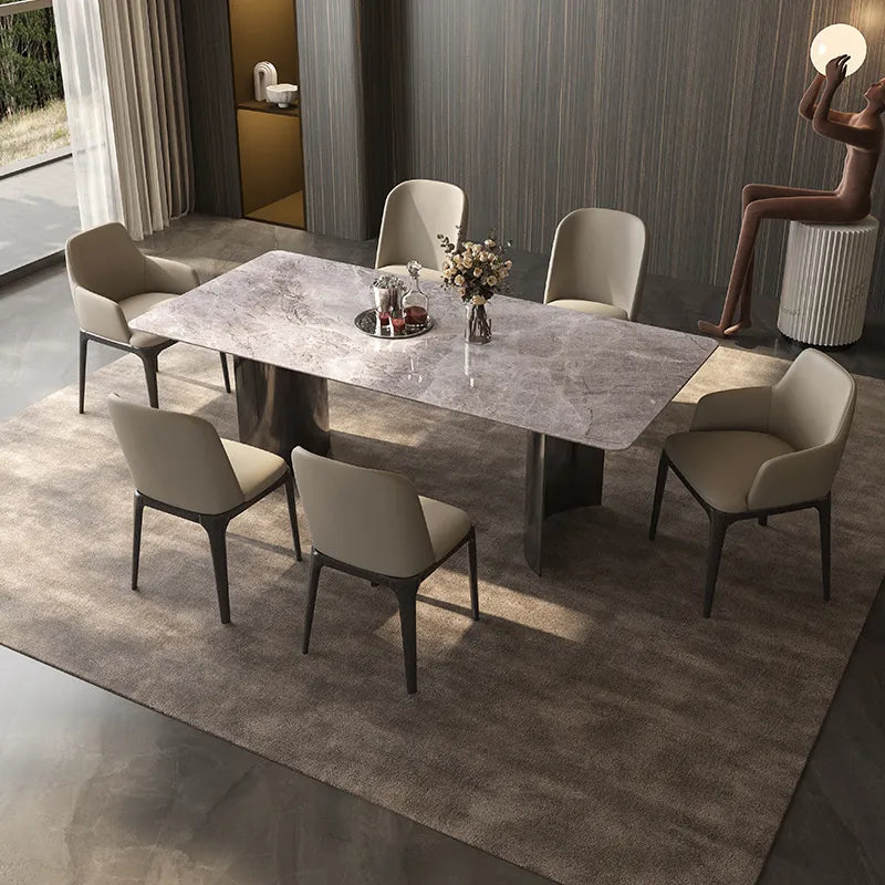 Athens Marble Dining Table and Chair Set